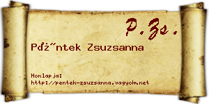 Péntek Zsuzsanna névjegykártya